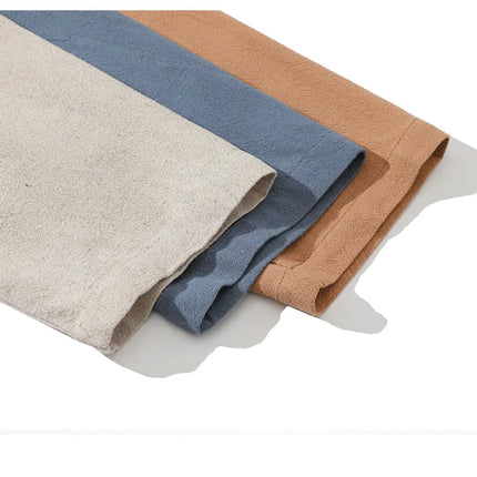 2025 Autunno Uomo Baggy Bello Fresco Trench Stile Cinese Mantello Camicie Moda Casual Lino Irregolare Mens Mantello Lungo Giacche a vento