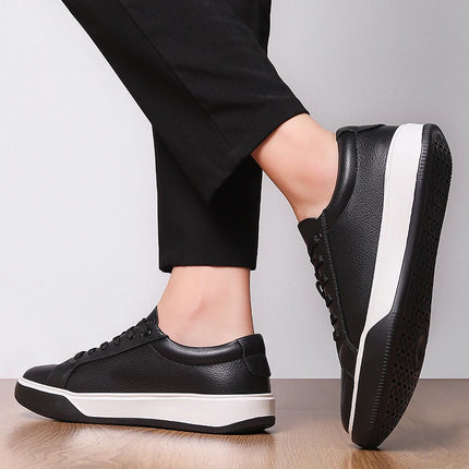 Fashion Wear-resistant Sole Genuine Leather Board Shoes Trend Versatile Walking Shoes 2025New Classic Casual Leather Mens Shoes