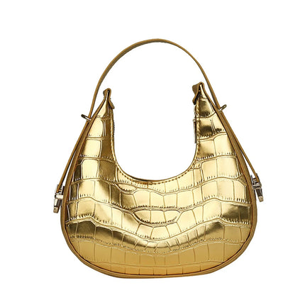 Fashion Stone Pattern Shoulder Bag Women'S Small Handle Underarm Bag Clutch Luxury Women'S Handbag Tote Bag Mini Dumpling Bag PlatiNum