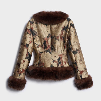 Women Wool Blend Coat Big Faux Fur Collar And Cuffs Belted Waist Wrap Loose Winter Jacket Thick Warm Elegant Lady Outerwears