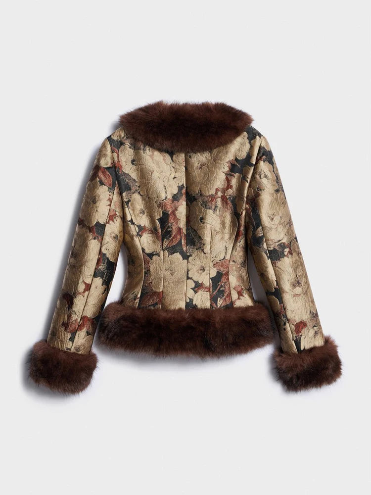 Women Wool Blend Coat Big Faux Fur Collar And Cuffs Belted Waist Wrap Loose Winter Jacket Thick Warm Elegant Lady Outerwears