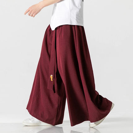 Pantaloni a Gamba Larga da Uomo, Stile Streetwear, Tinta Unita, Casual, Comodi, Vintage, Oversize, per Primavera ed Estate