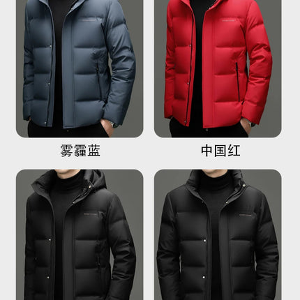 Real 85% Goose Down Jacket Men 2025 Winter Warm Puffer Coat Luxury Hood Thermal Outdoor Jacket Goose Down Parkas Zipper Clothes