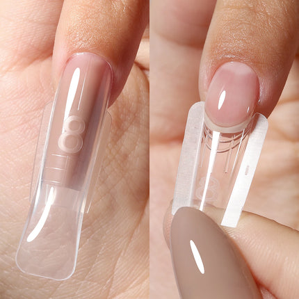 Original YOKEFELLOW Sandwich Dual Nail Form Short Stiletto Nail Extension Form 240pcs Top Form Bottom Form For Quick Nail Extensions IM222