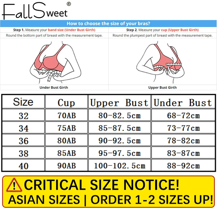 FallSweet Thick Cotton Lift Up Bra for Women Small Chest Lingerie Seamless Underwire Bralette Anti-Sagging Brassiere 32-38AB