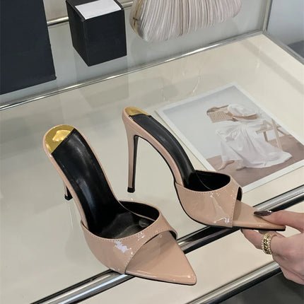 Hlieny 2026 Summer Fashion Stiletto Heels Women's Pointed Slippers Banquet Dress Sandals Party Wedding Mule Presentations Game Manufacturers Shoes