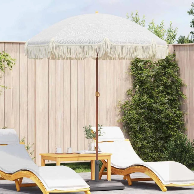 Tiltable Beach Umbrella 160x160cm in Polyester and Steel, Portable, Adjustable, Anti-UV for Garden and Terrace