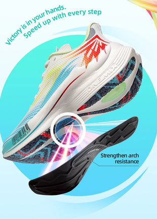 ONEMIX 2026 Nuove Scarpe da Corsa e Allenamento per Uomo, Suola Intera in Nylon, Scarpe Sportive Traspiranti Estive per Donna PlatiNum