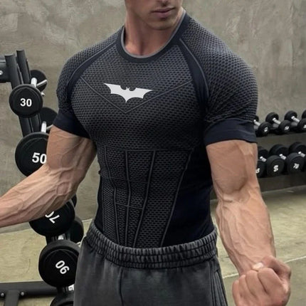 2026 New Men's Quick-Drying Compression Slim Fit Short-Sleeve Sports T-Shirt for Gym Training Fitness Running Sports Bodybuilding