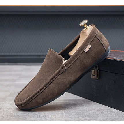 Scarpe Slip-On Artigianali in Vera Pelle per Uomo - Mocassini Casual Formali Traspiranti e Comodi con Suola in Gomma