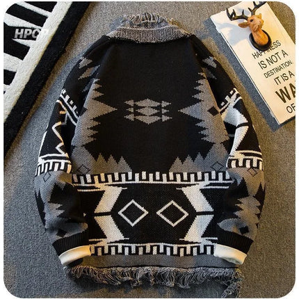 Autumn/winter New Fashion Thicken Warm Knitted Sweater Men's Casual Loose Sports Retro Plus Size High Quality Cardigan Sweater