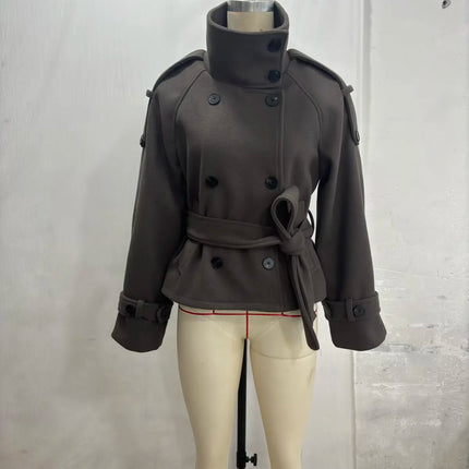 Women's New Jackets Autumn 2026 Fashion Loose High-necked Warm Autumn Woolen Coats Chic Women's Street Youth Outerwear Coats