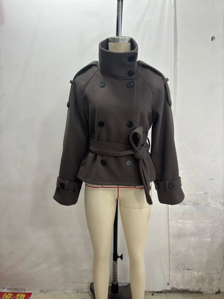 Women's New Jackets Autumn 2026 Fashion Loose High-necked Warm Autumn Woolen Coats Chic Women's Street Youth Outerwear Coats