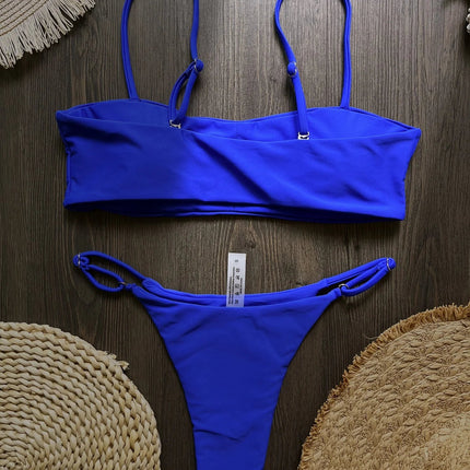 2025 Diamante Bikini Donne Sexy Costume Da Bagno A Fascia Biquini Push Up Costumi Da Bagno Femminile Lucido Costumi da Bagno Floreale Tuta Beachwear platinumshop
