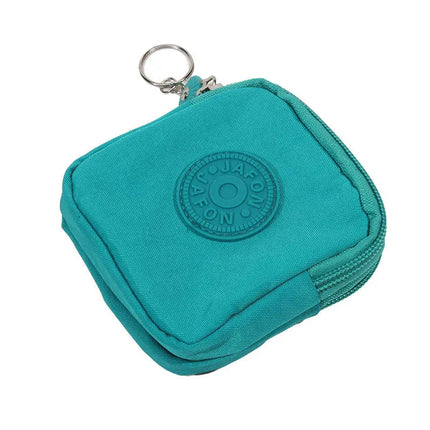 Mini Nylon Waterproof Coin Purses Key Bag Wallets Portable Square Small Card Holder Zipper Zero Wallets Card Bags Headphone Bags PlatiNum