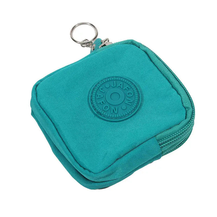 Mini Nylon Waterproof Coin Purses Key Bag Wallets Portable Square Small Card Holder Zipper Zero Wallets Card Bags Headphone Bags PlatiNum