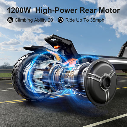 DECE DES20 Scooter elettrico per adulti 1200W Motore E-Scooter 48V13AH Batteria 10 pollici Pneumatico City Escooter