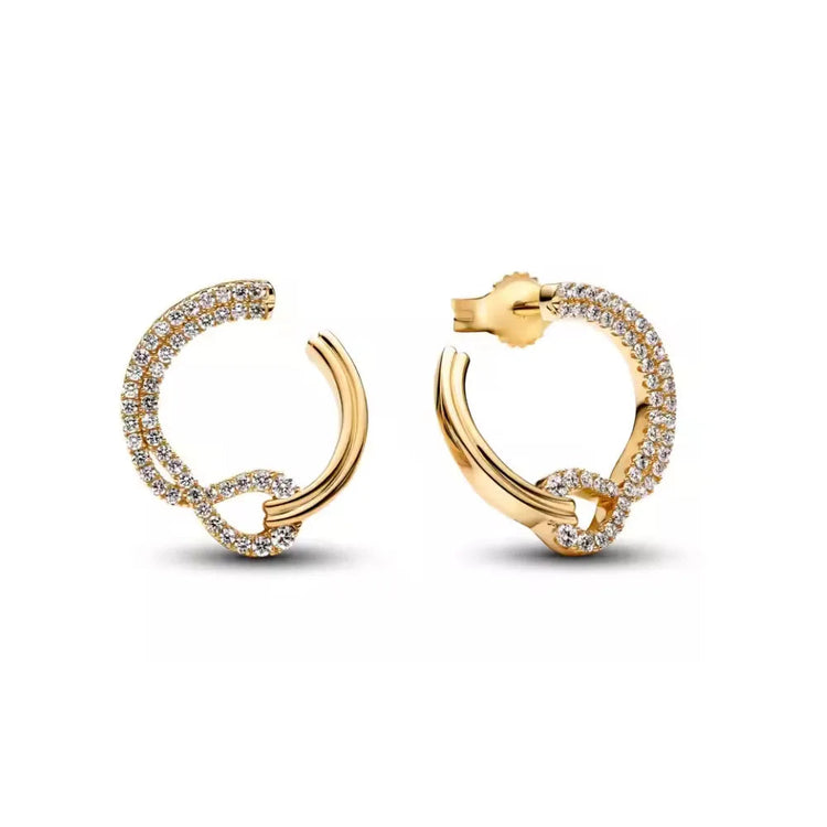 Orecchini e Ciondolo con Zirconi Scintillanti, Combinazione Fiore di Ciliegio e Farfalla, Orecchini in Argento 925, Regalo Ideale per Donne platinumshop