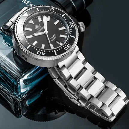 ADDIESDIVE Men's Automatic Mechanical Watch Sapphire Glass Super Luminous Watches Stainless Steel Hombre 100Bar Waterproof