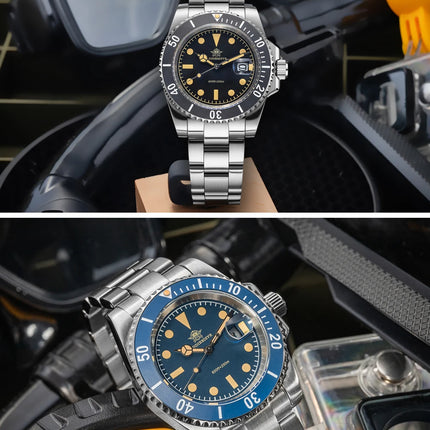 ADDIESDIVE Watch For Men New Quartz Wristwatch Green Ceramic Bezel Diving 200m Luminous 41mm Automatic Date Diver Men's Watch