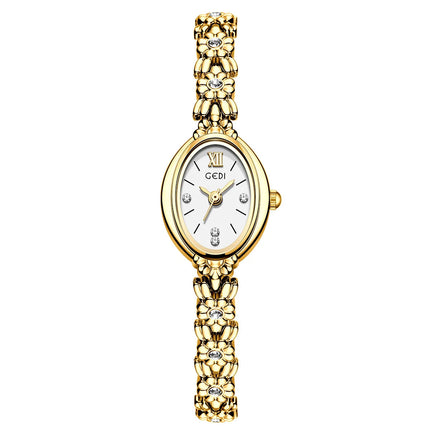 Orologio da donna Luce di lusso retrò tempestato di diamanti Bracciale di alta bellezza Orologi da donna squisiti alla moda platinumshop