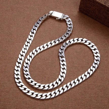 100% S925 Collana in argento sterling Bracciale Punk S925 Gioielli in argento Non sbiadisce mai Carry certificato Uomo Donna Gioielli Regali platinumshop