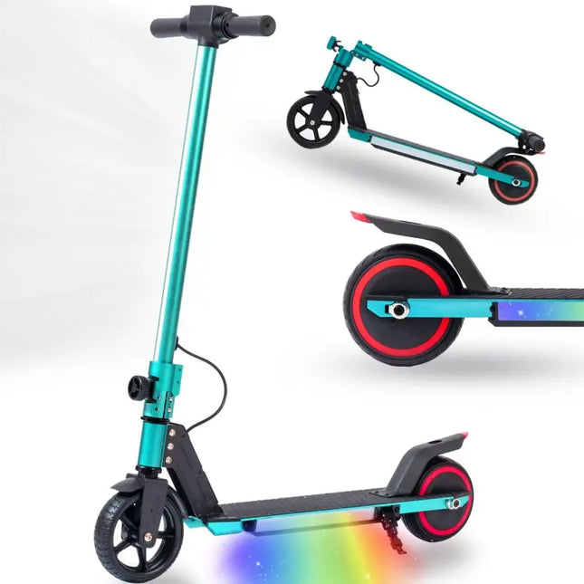 Monopattino Pieghevole da 6.5'' per Bambini dai 6 ai 12 Anni, 60Wh, Autonomia 5-8km, Velocità 14km/h, Capacità di Carico 50kg, con Freno EBS e a Pedale