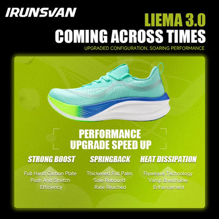 IRUNSVAN Men's Carbon Plate Sneakers Professional Marathon Racing Running Shoes High Quality  Shoes Comfortable Sports Shoe PlatiNum