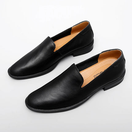 Big Size 47 48 mocassini da uomo Slip On scarpe Casual in pelle estate punta a punta larghezza stretta stile coreano Slip-On in morbida pelle