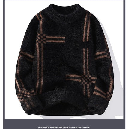 2025 New Winter Fashion Cashmere Sweater Men High Quality Comfortable Mens Sweaters Thick Warm Male Pullover