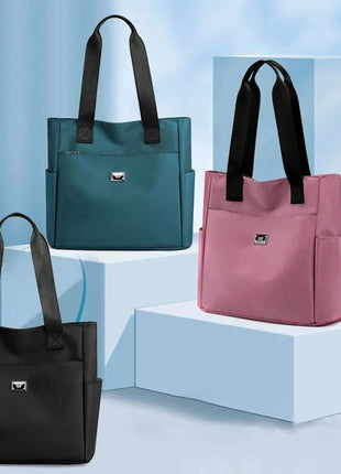 High Quality Large Capacity Handbag Tote Bags Lightweight Waterproof Nylon Shoulder Bag For Work School And Travel Shoulder Bags PlatiNum