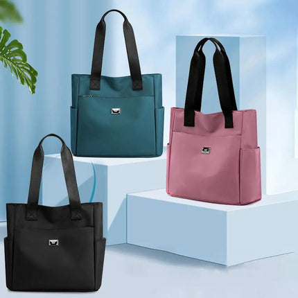 High Quality Large Capacity Handbag Tote Bags Lightweight Waterproof Nylon Shoulder Bag For Work School And Travel Shoulder Bags PlatiNum