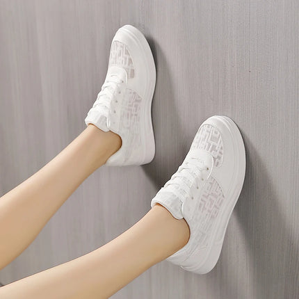 Casual Ell Toe Sneakers Low Top Spor Flats Trendy Versatile Student Leisure Rubber Outsole Summer Breathable Jogging Shoes