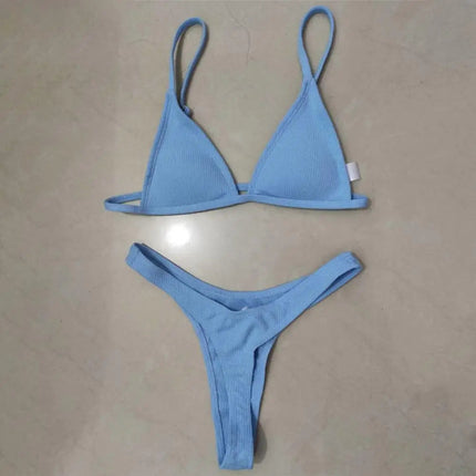 2 pezzi/set bikini da donna sexy set costumi da bagno da donna con cinturino per spaghetti senza fili ad asciugatura rapida platinumshop