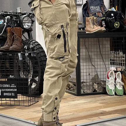 2025 New Men's Cargo Pants Tactical Military Work Pants Outdoor Jogger Casual Trousers Straight Leg Spring Autumn Utility Pants