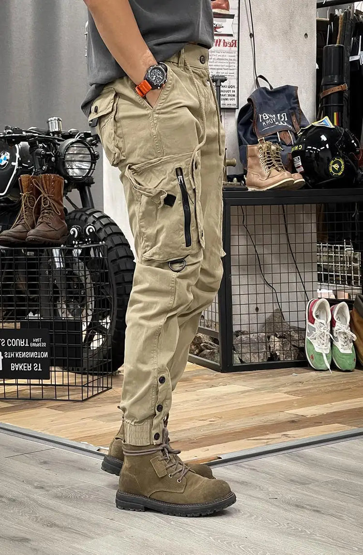 2025 New Men's Cargo Pants Tactical Military Work Pants Outdoor Jogger Casual Trousers Straight Leg Spring Autumn Utility Pants