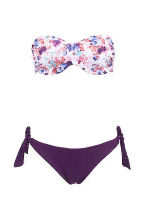 Bikini da donna sexy stile estivo da spiaggia, bikini push up con scollo all'americana, costume da bagno brasiliano floreale PlatiNum
