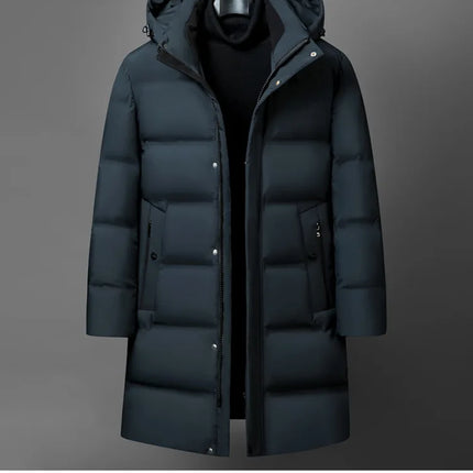 Canada Fashion Winter Jacket for Men Down Coat Parka Men's White Goose Down Jacket Collar Hooded Warm Thick Long Padding M-4XL