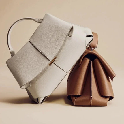 Elegante Borsa in Pelle di Lusso con Pieghe a Fisarmonica per Donne, Stile Commuter di Alta Gamma, Interno Spazioso, Borsa Alla Moda per Uso Quotidiano