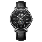 Orologio da uomo di lusso cronografo impermeabile modello fasi lunari orologio da polso da uomo luminoso in pelle orologi al quarzo da uomo orologio Casual platinumshop