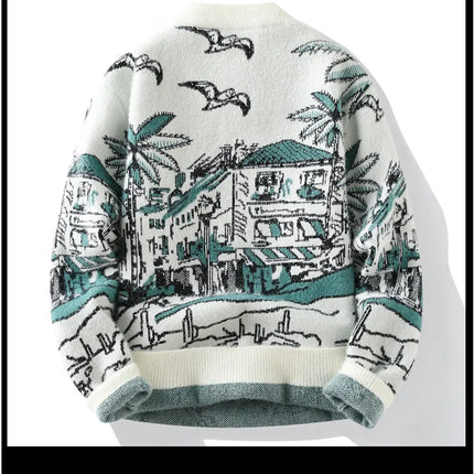 Men Knitted Sweater Stripe Pullovers Printing Round Neck Sweater Autumn/Winter Designer Quality Casual Men Clothing Jumper