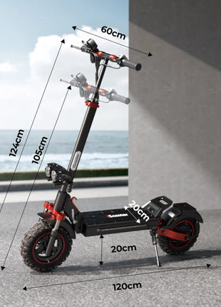 iScooter iX5s Monopattino elettrico 15 Ah 1000W con potenti pneumatici, autonomia di 65 km, velocità massima di 45 km/h