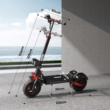iScooter iX5s Monopattino elettrico 15 Ah 1000W con potenti pneumatici, autonomia di 65 km, velocità massima di 45 km/h