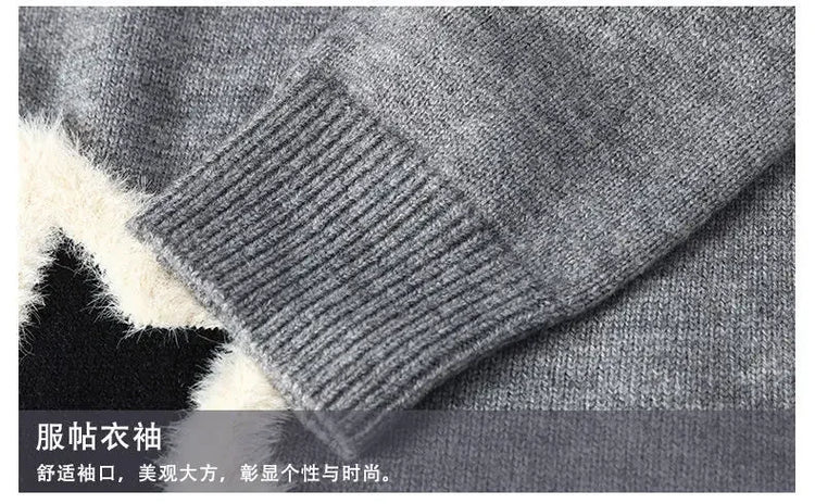 Winter Men Streetwear O-neck Knitted Pullovers Outwear Casual Sweaters New Fashion Man Loose Pullovers Sweaters Male Clothing