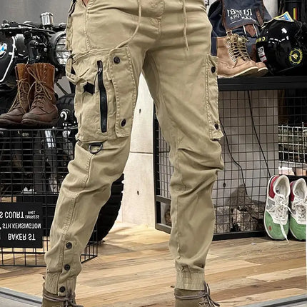 2025 New Men's Cargo Pants Tactical Military Work Pants Outdoor Jogger Casual Trousers Straight Leg Spring Autumn Utility Pants