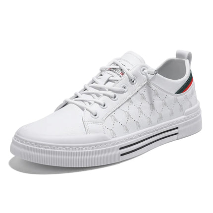 Men's lightweight skate shoes, everyday casual sneakers for men, colors: white and beige, sizes 39 to 46.