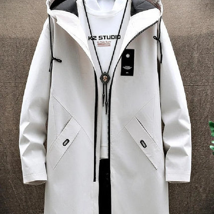 Thickened Fleece Lined Men's Casual Jacket Coat Autumn Winter Outerwear Fashionable Youth Style Zipper Closure Short Length