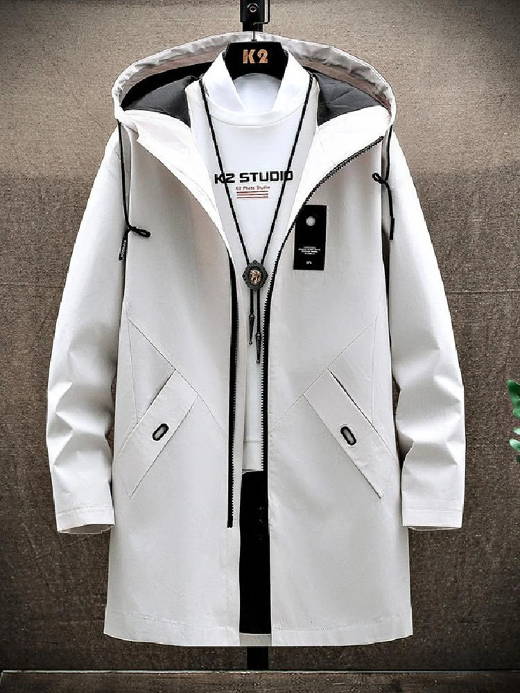Thickened Fleece Lined Men's Casual Jacket Coat Autumn Winter Outerwear Fashionable Youth Style Zipper Closure Short Length
