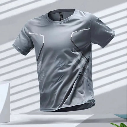2025 Men's fashion top T-shirt, skin-friendly, breathable, highly elastic, quick-drying PlatiNum