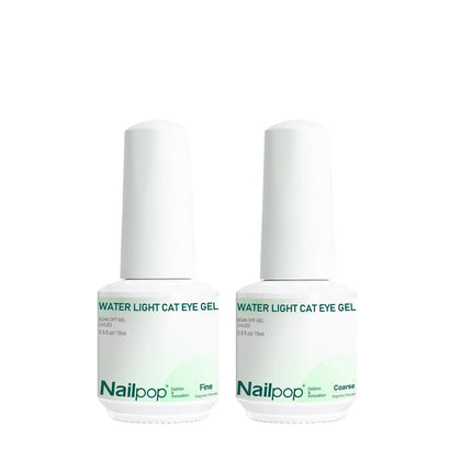 Nailpop Cat Eye Gel Polish 15ml HEMA/TPO Free Magnetic Nail Varnish Coarse Fine Glitter Particles Effect UV/LED Cured DIY 1pc